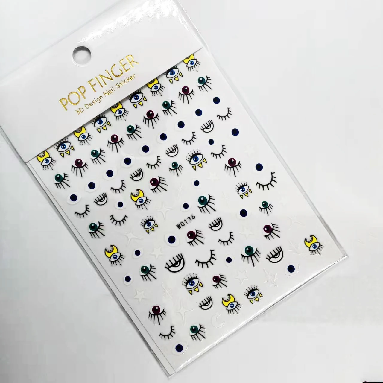 Nail Stickers Abstract Line Pattern Evil Eye Design Nail Sliders DIY Self Adhesive Sticker Tips Art Decoration accessories