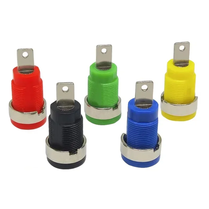40/200PCS 32A 4mm 5 Colors Insulated Safety Banana Socket Terminal Female Jack Panel Mount Socket Binding Post Wire Connector