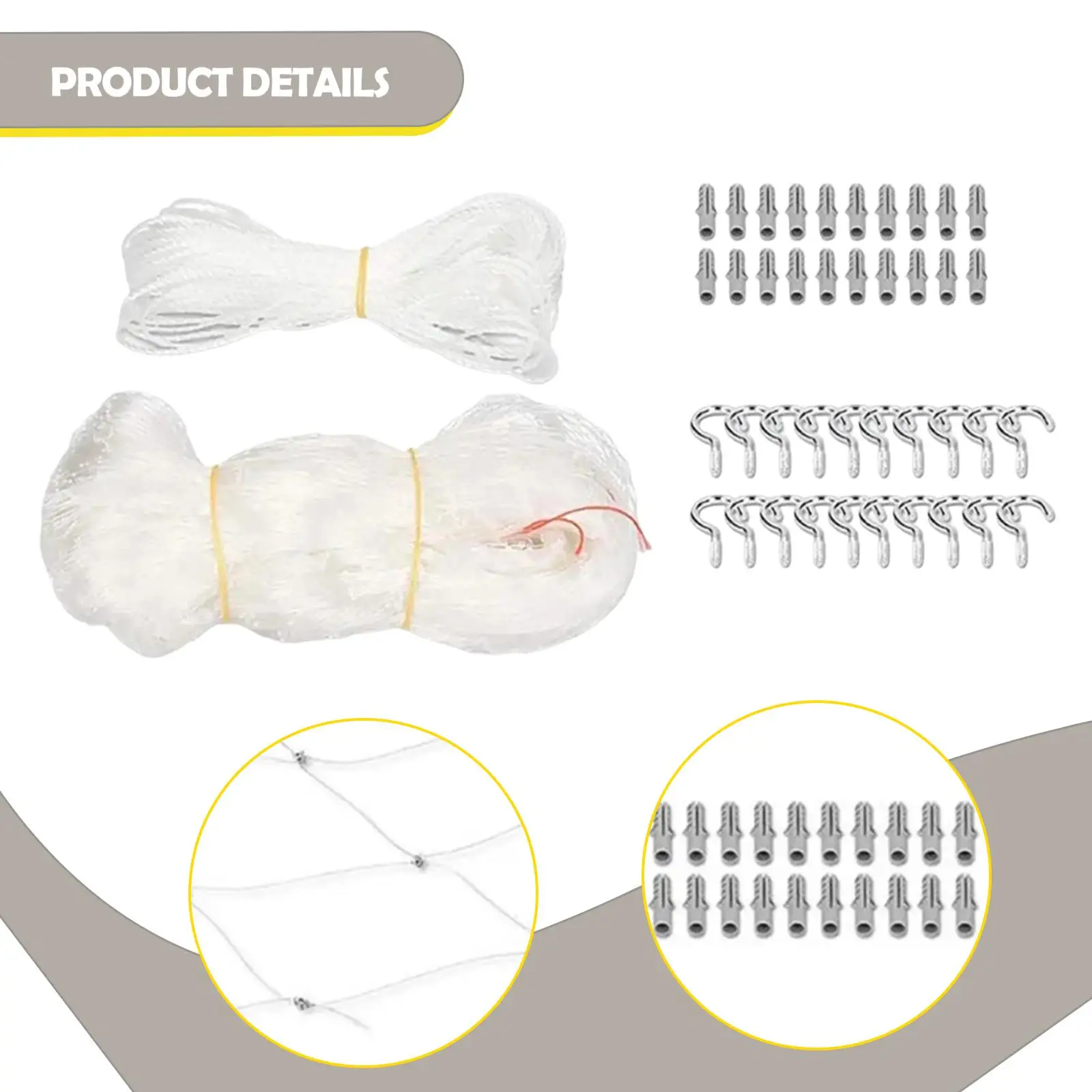 고양이 발코니 그물망 10 x 33피트 나일론, 고강도, 강화 보호 장벽, 테라스용 애완동물 발코니 스크린 펫 메쉬 펜스
