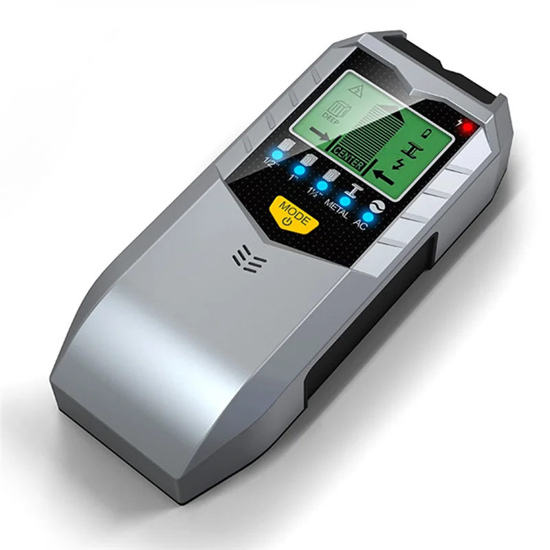 B92B-5-In-1 Electronic Detector Wall Stud Finder Sensor Wall Scanner Edge Center Detect Wood /Metal/AC Live Wires Inside