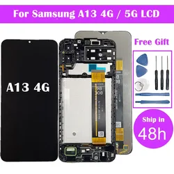 Premium LCD Display Touch Screen Digitizer Replacement for Samsung Galaxy A13 Series (A13 4G With Frame)