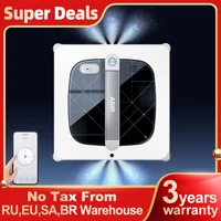 Window Cleaning Robot ABIR WD10,Dual Roller Brushes, 4 Corner Brushes,6-Way Water Spary,10000PA Suction,Wet Wash & Scrub Combo 1