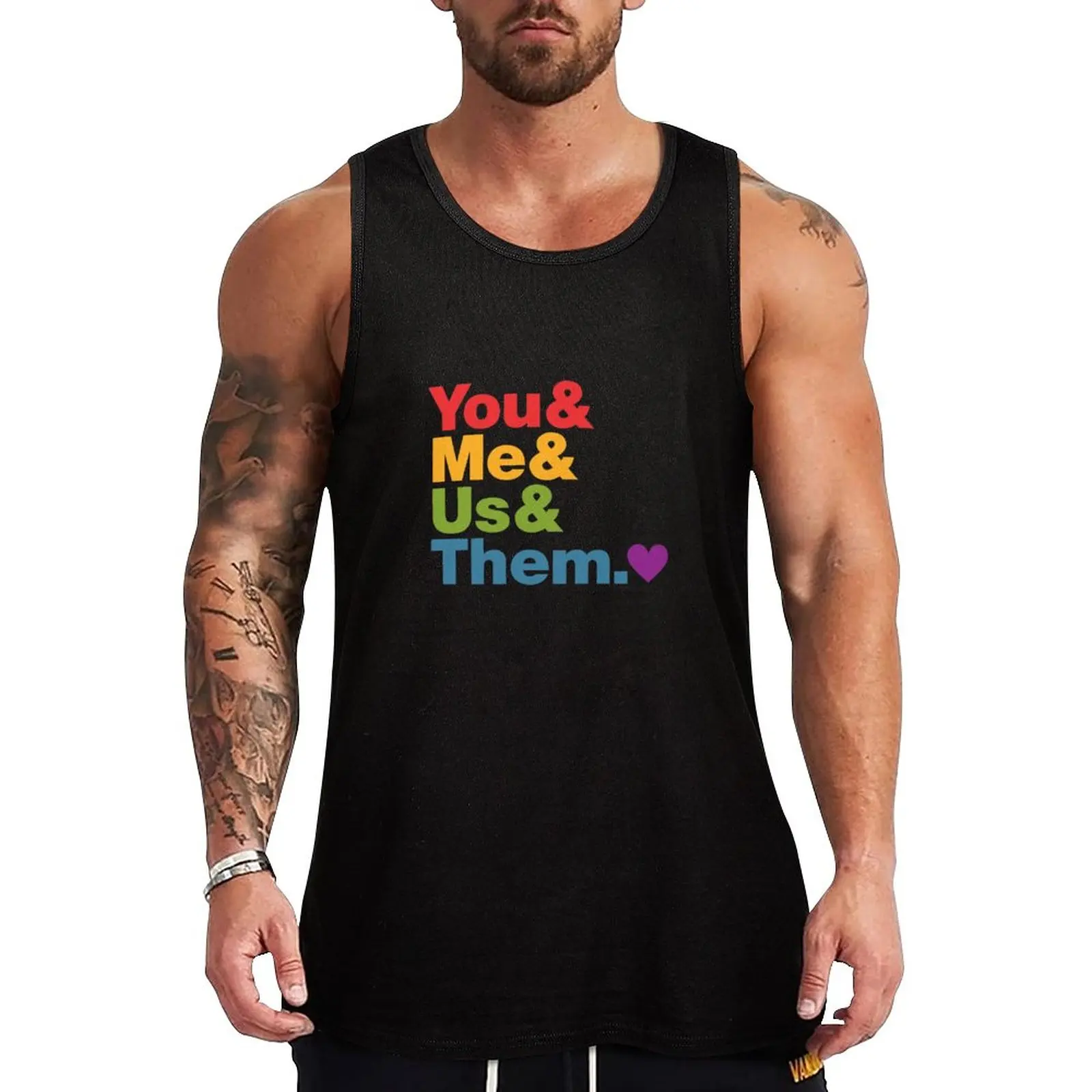 

New You & Me & Us & Them Tank Top sexy clothes men man vest Vest for boy Bodybuilding shirt