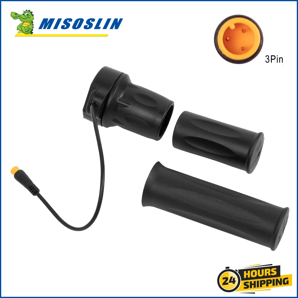 

Полуповоротная рукоятка дроссельной заслонки для электрического велосипеда, 3-контактный водонепроницаемый разъем для 24В/36В/48В/60В/72В, аксессуары для электроскутера