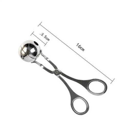 Stainless Steel Meatball Clamp Pill Round Rice Ball Maker Clip Tongs with Grip Pork Beef Meat Kitchen Cooking Tools DIY Gadget meatball maker