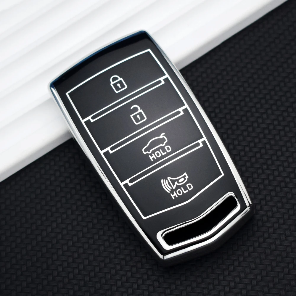 Fit Genesis GV70 GV80 G80 G90 8 Button Remote Smart Leather Key Fob - View #8
