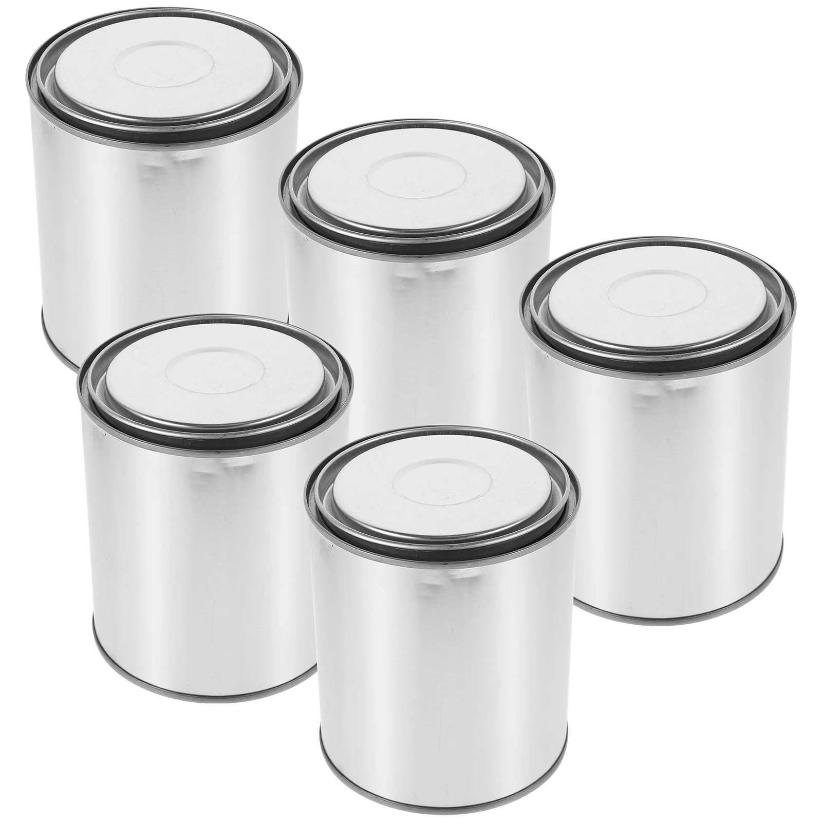 

Empty Paint Cans Experimental Sampling Bucket Asphalt Iron Sealed Sample Retention Thickened Round 5pcs (1l Iron)