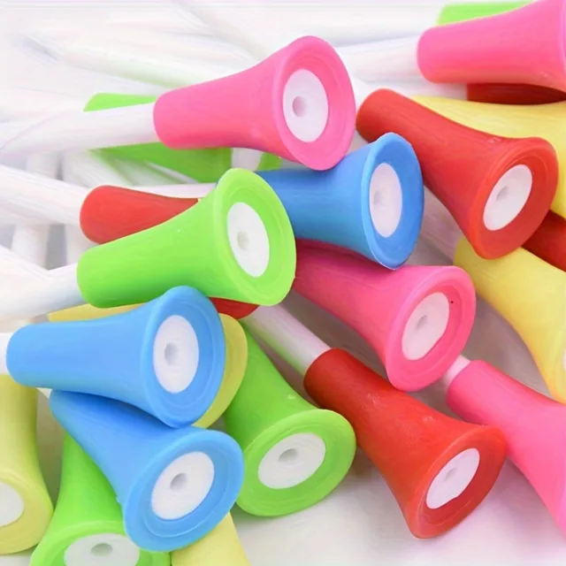10pcs Plastic PP Golf Tees Multi Color 8.3cm/3.26in Durable Cushion Top Golf Tee Golf Accessories Golf Ball Holder 2