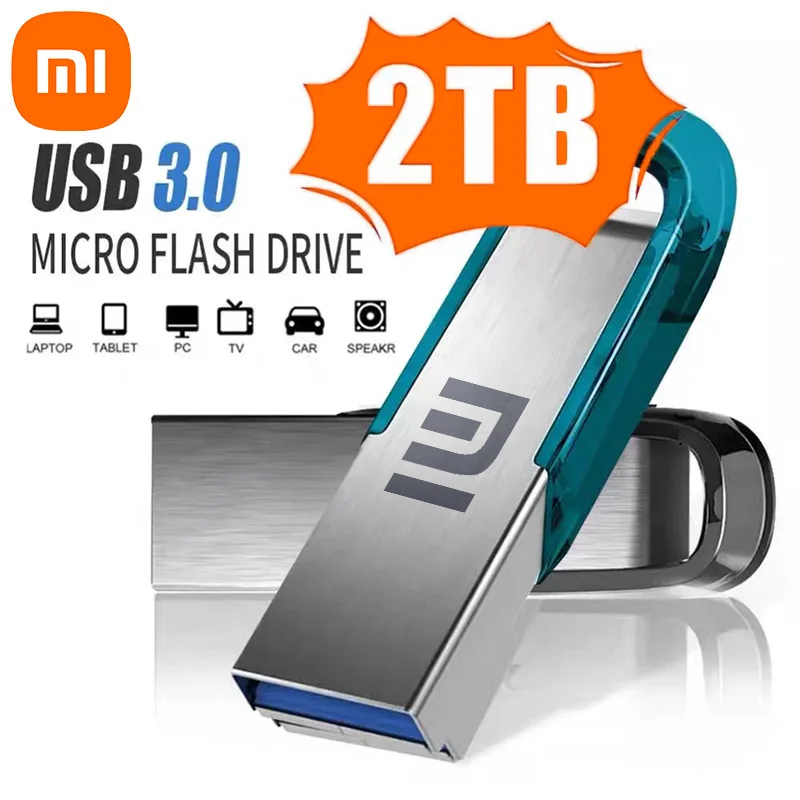 

Высокоскоростной флэш-накопитель Xiaomi USB 3,0, 2 ТБ, 1 ТБ, Usb 3,0, карта памяти 512 ГБ, флэш-накопитель, металлический Usb-диск для настольного ПК