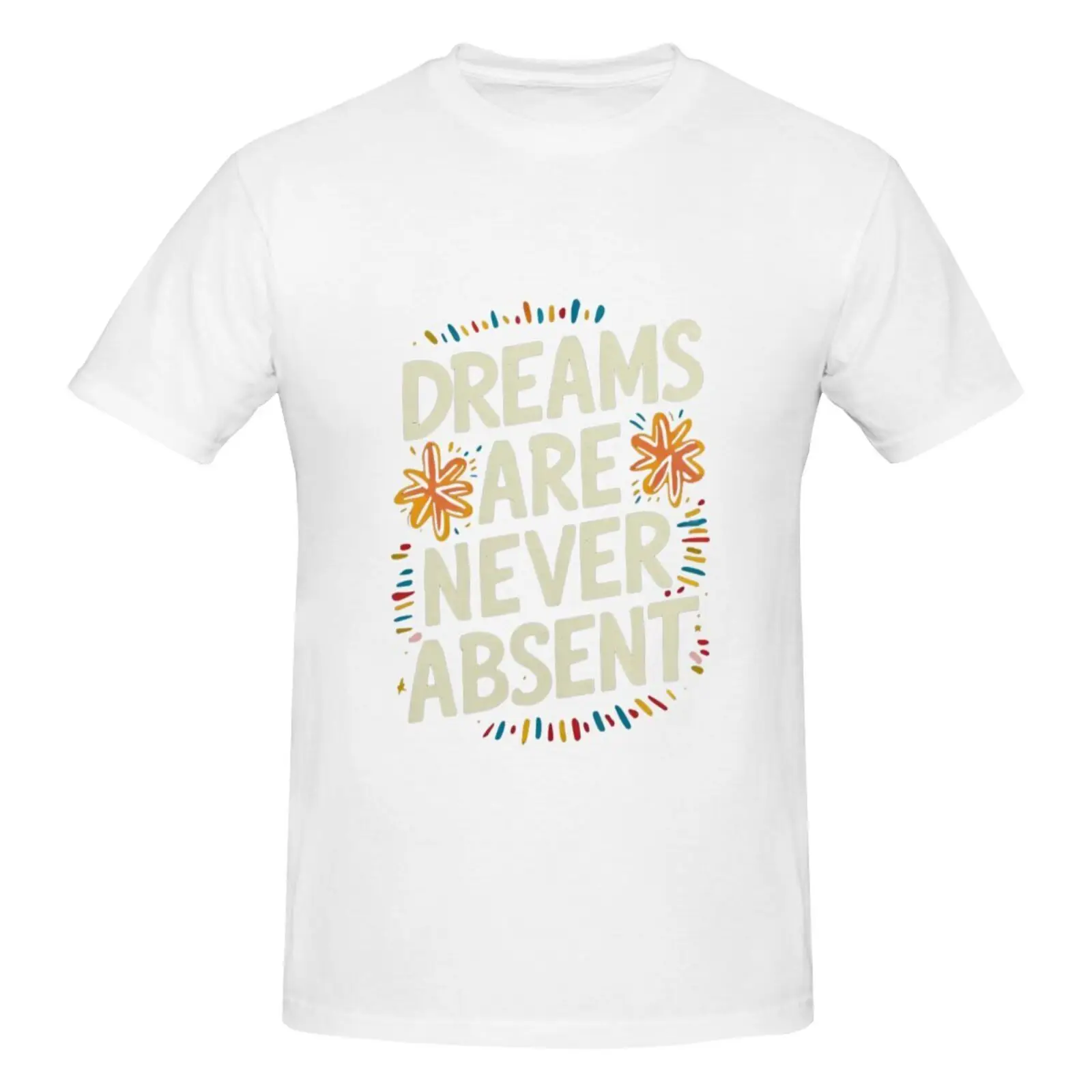

Dreams Are Forever Printed Short Sleeve T-Shirt - Men's Round Neck T-Shirt