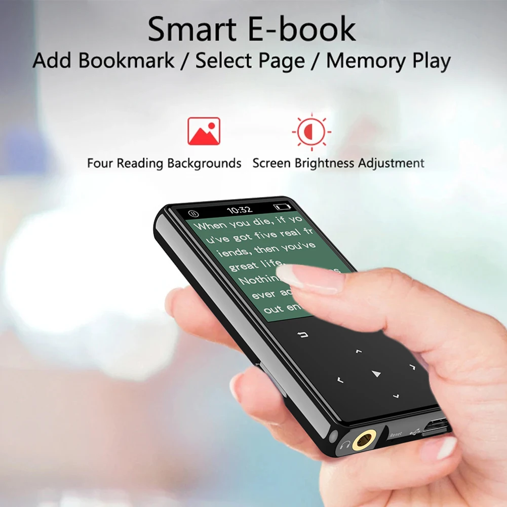체육관 캠핑 스포츠용 휴대용 음악 플레이어, Bluetooth-Compatible5.0 음성 녹음기, FM 라디오 녹음, MP3 MP4 플레이어, 8 GB, 16 GB, 32GB