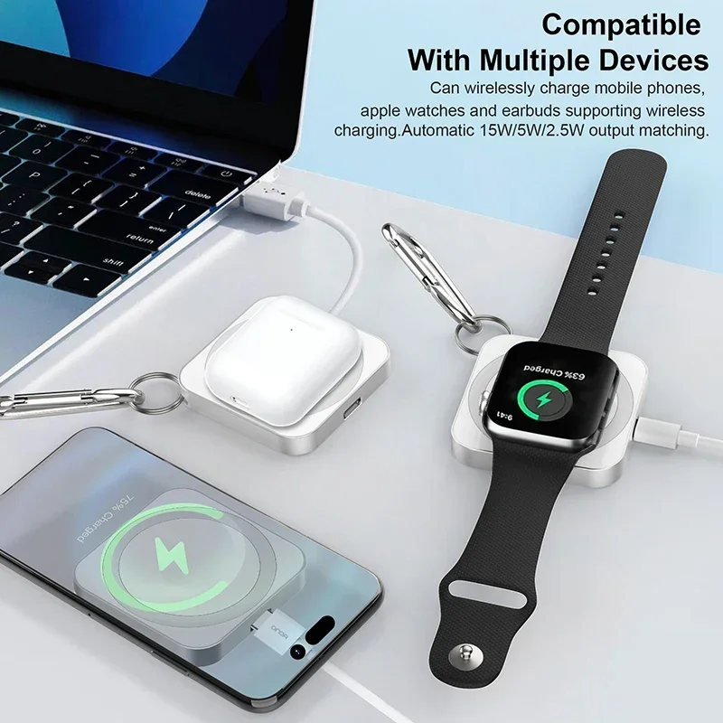 SATECHI Caricatore Magnetico USB C per Apple Watch, Caricatore Wireless 5W, Cavo Intrecciato Resistente 19cm, per Apple Watch Ultra 2/Ultra, Series 11 7, AirPods/Pro – Certificato MFi