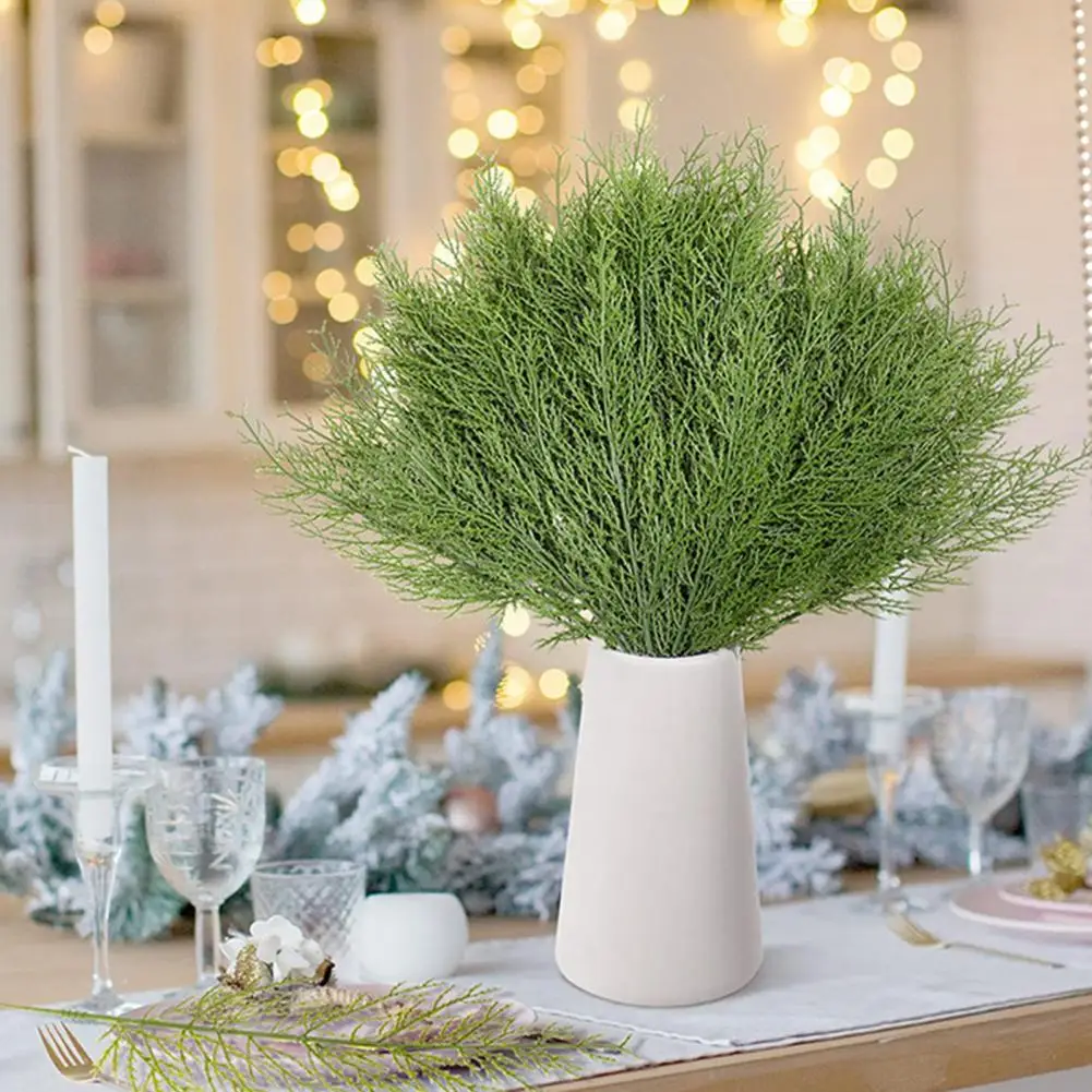 

Simulation Plants Realistic Artificial Christmas Pine Needle Branches 24pcs Greenery Picks for Festive Tree Ornaments Fake Pine