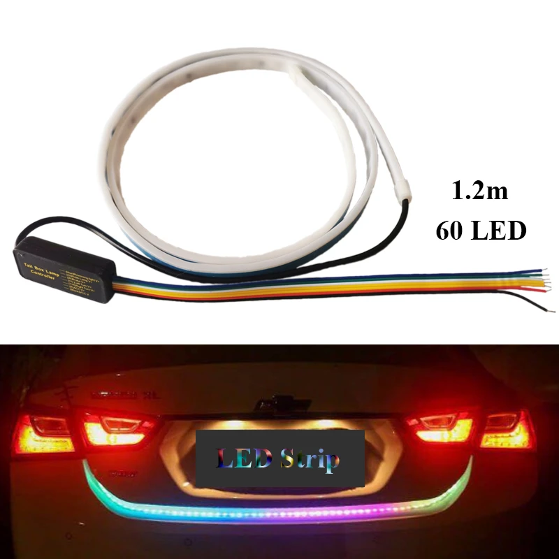 1.2m 60LED 12V Car Dynamic Streamer Rear Tail LED Light Strip Auto