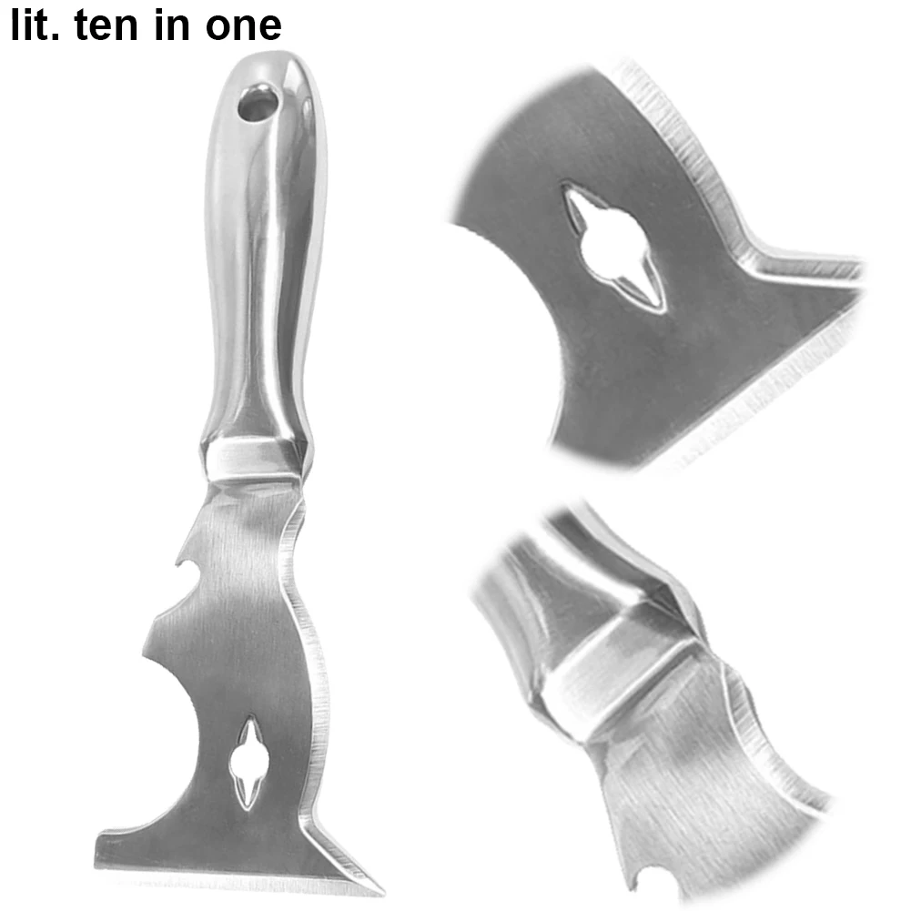 10 in 1 Putty Knife Paint Scraper Tool Multifunction Painters Knife Taping for Removing Caulk Painting Wood and Wallpaper