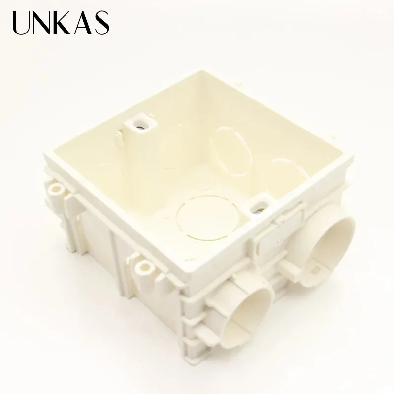 UNKAS 크기 86*86mm 카세트 EU/UK 소켓 백 박스 및 벽 조명 터치 스..