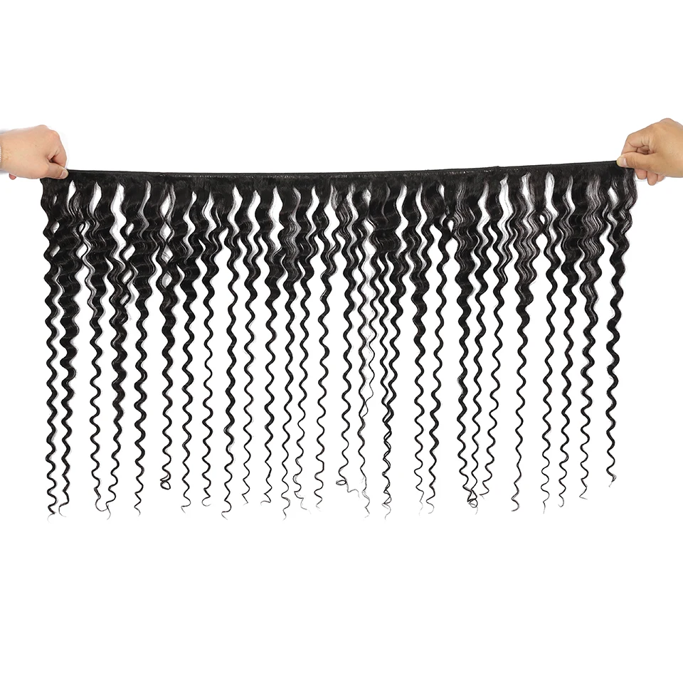 Peruvian Hair Deep Wave Bundles Virgin Human Hair 30 Inch Bundles Deal Deep Curly Natural Extensions For Black Women