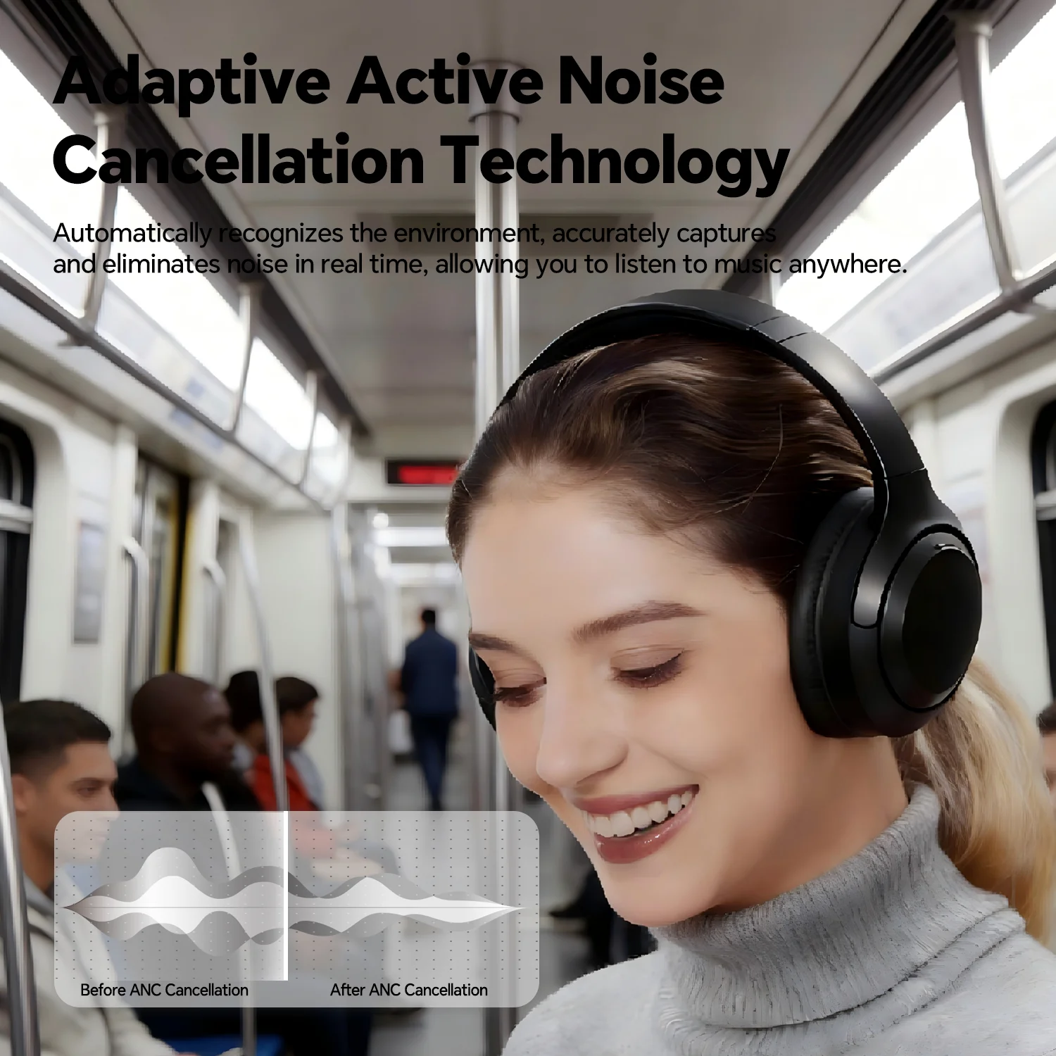 HONOR Headphone Pro ANC Over-Ear, 80 Stunden Akku, Dual Connect, BT5.4 mit niedriger Latenz räumliches Audio, Sprachassistent – Detail 5