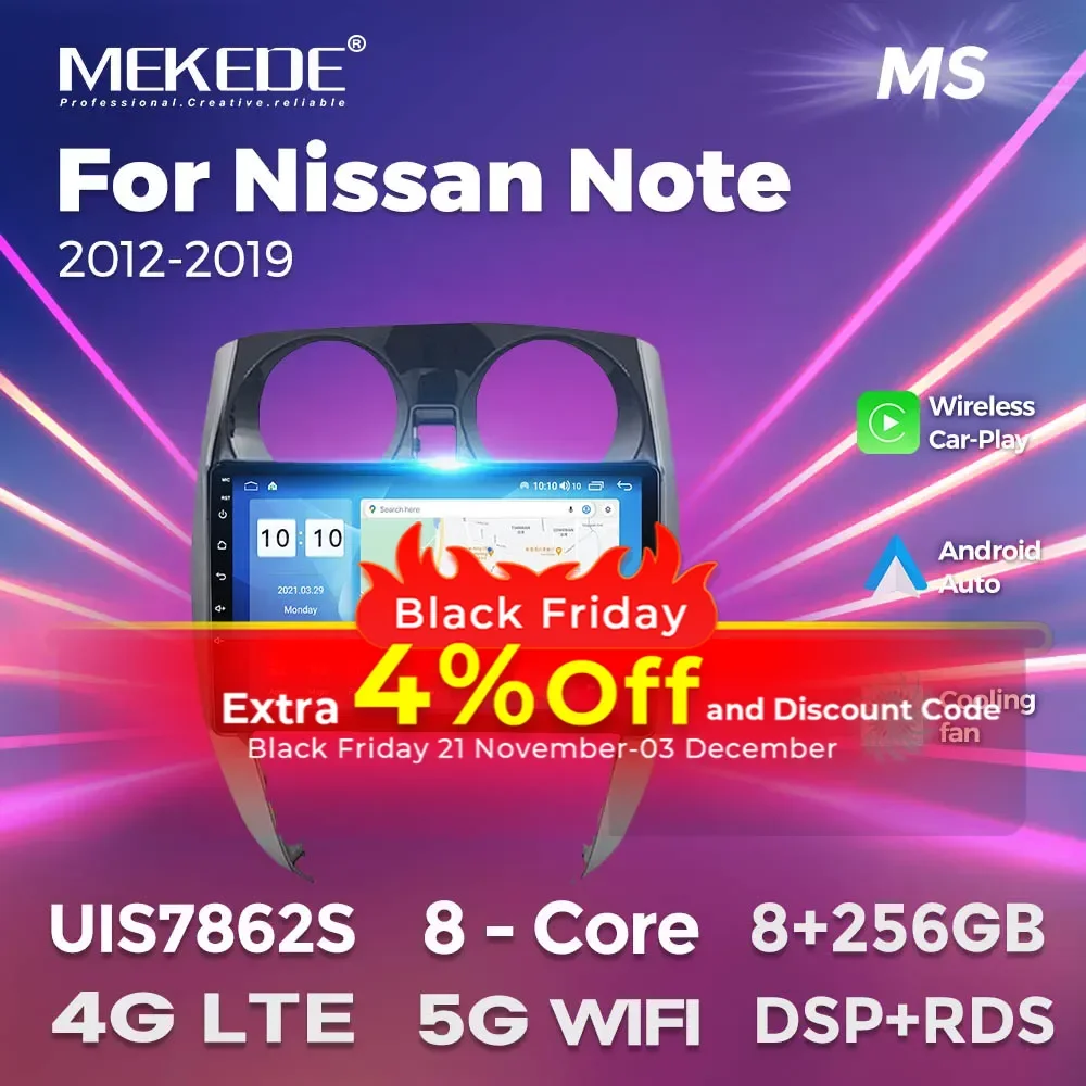 MEKEDE AI Voice Control Wireless Carplay Android Auto Radio for Nissan Mekede ai voice control wireless carplay android auto radio for nissan
