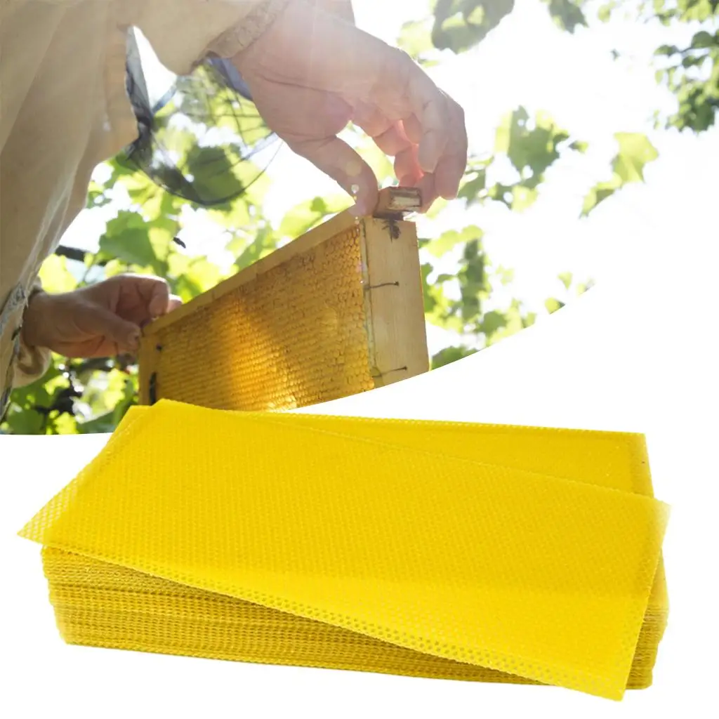 30Pcs/Set Beeswax Sheets Natural Honeycomb Bee Wax Foundation Sheets Sheet Honeybee Wax Beekeeping Tool 41.5x19.5cm for Hives