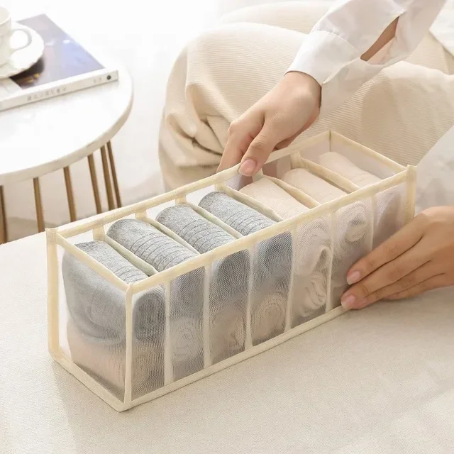 Organisateur de tiroir pour sous-vêtements, boîte de rangement pliable, organisateurs de placard, diviseur de tiroir, boîtes de rangement pour sous-vêtements, chaussettes, soutien-gorge 6