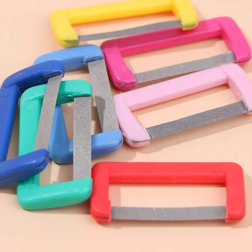 2개입 일회용 치아 연마 스트립 구강 관리 미니 치아 교정 연마 스트립 가벼운 샌드 포함