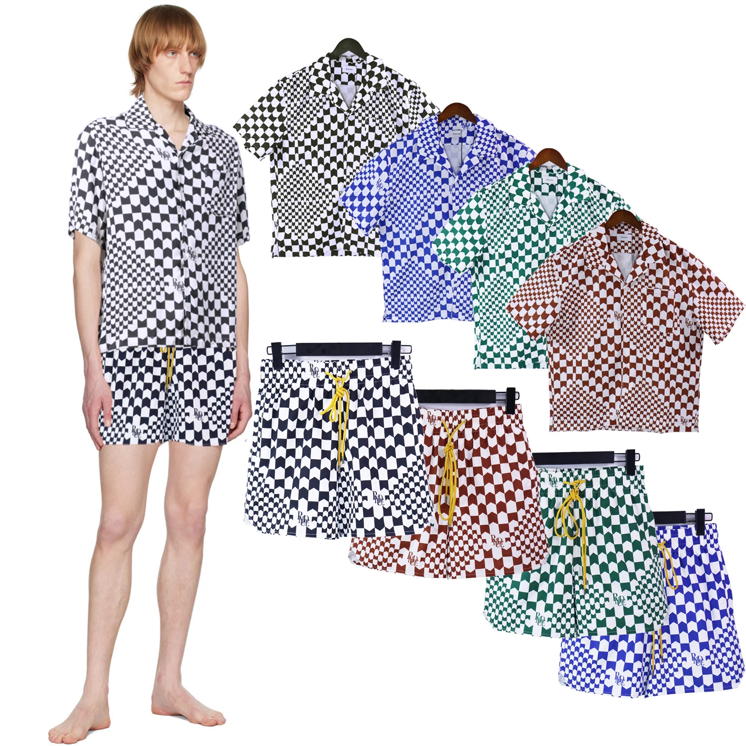 

Multicolor New Print Shirt Men Women Best Quality Short Sleeve Casual Tee 2023ss Summer Style Hawaiian Shirts