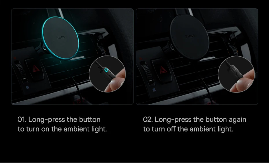 Baseus Car Wireless Charger Holder 40W Fast Charging USB A Type C