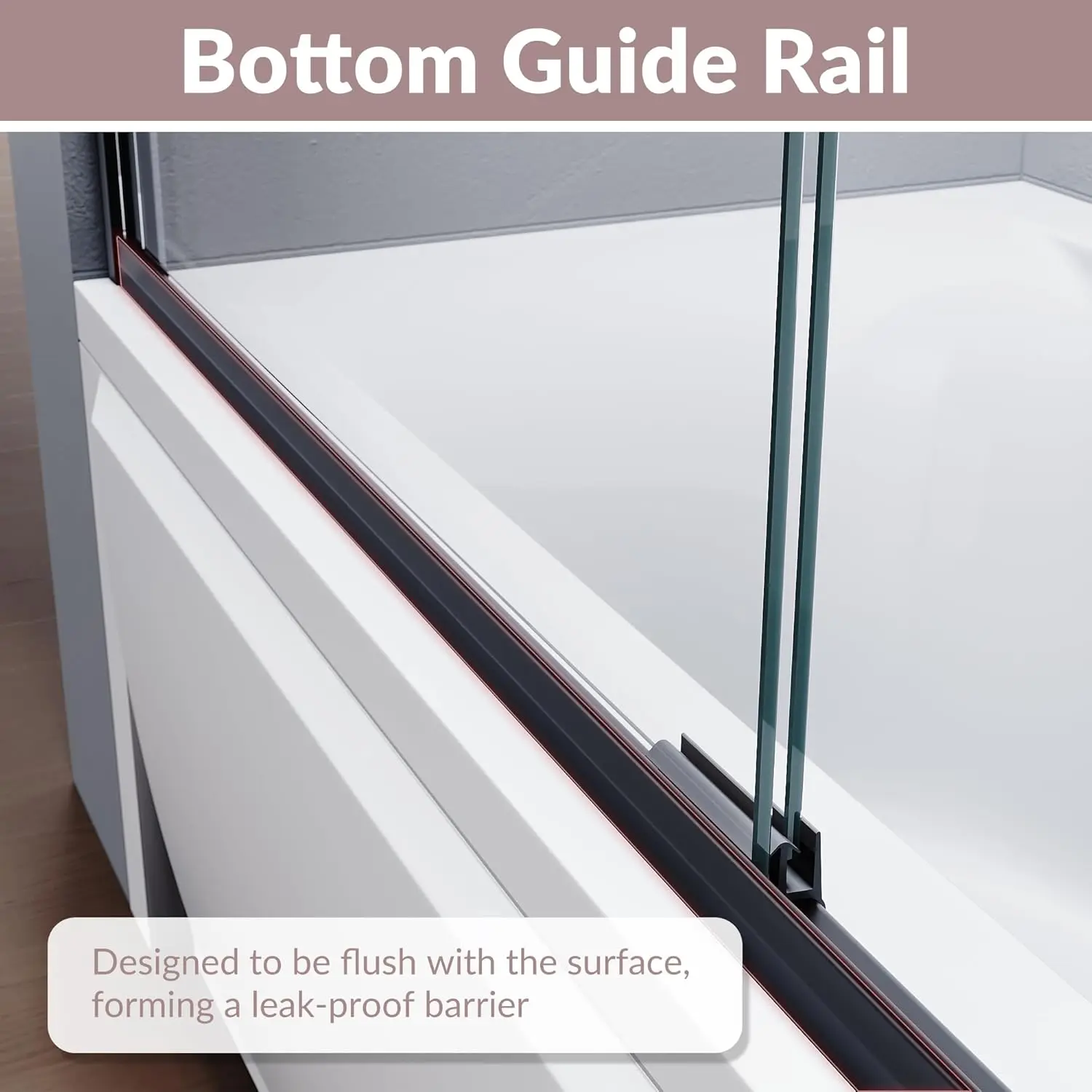 Double Sliding Bathtub Shower Door 60" W x 62" H, Adjustable Framed Bathtub Door with 1/4" Tempered Glass,Black Finish 5