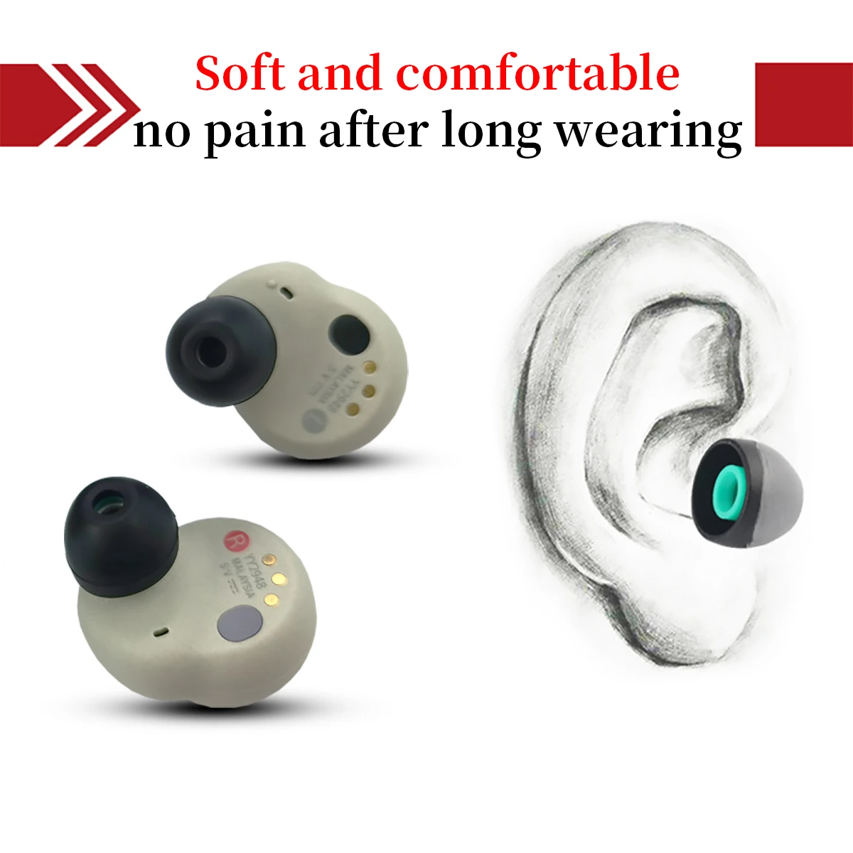 Silicone Ear Tips for Sony WF-1000XM4 Eartips WF-1000XM3 True Wireless Earbuds Tips Earplugs Earphone Silicone Case Ear Cap 6pcs