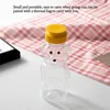 1/2/3PCS Portable Transparent Water Cup Cute Bear Plastic Water Bottle New Creative Students Children Honey Squeeze Bottle Cream 5