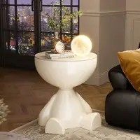 Cream Coffee Table Sofa Bed Side Table Plastic Creative Flat Head Coffee Table for Living Room Household Accessories Home Decor 5