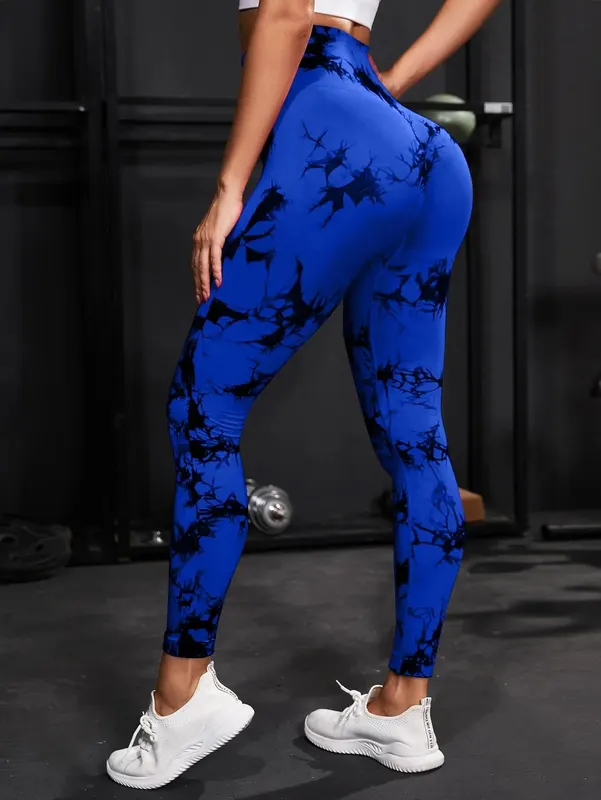 CZGUKE New Tie Dye Yoga Pants Sport Leggings Women Seamless High Waist Push Up Woman Tights Fitness Workout Leggins Gym Clothing