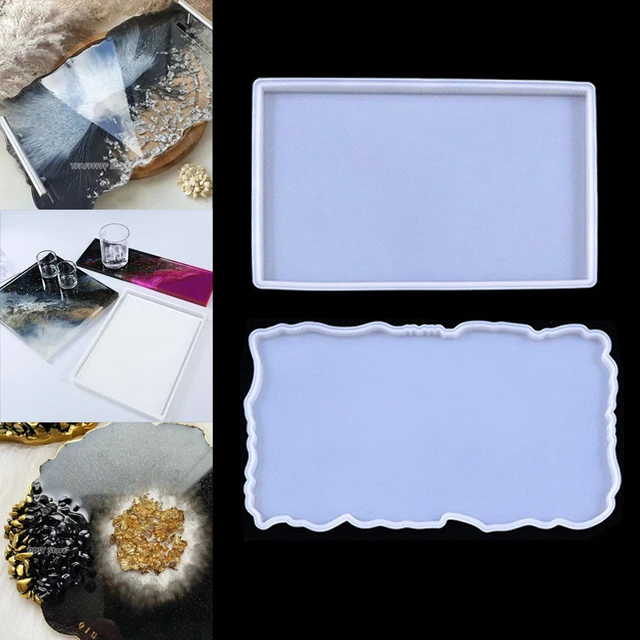 Silicone Tray Molds,Tray Molds for Epoxy Resin,Rectangle Resin