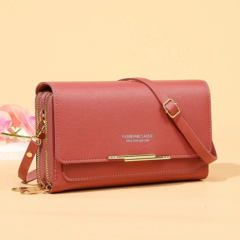 

Women's Wallet Soft Leather Small Crossbody Bags for Women Multifunction Shoulder Messenger Bag Ladies Phone Bag Purse Handbag