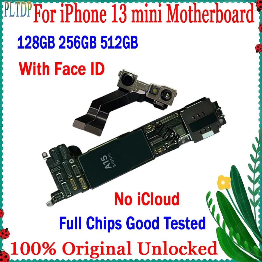 

Original Unlocked Mainboard For IPhone 13 MINI Motherboard Clean ICloud Logic Board With/No Face ID Plate 100% Tested Good Work