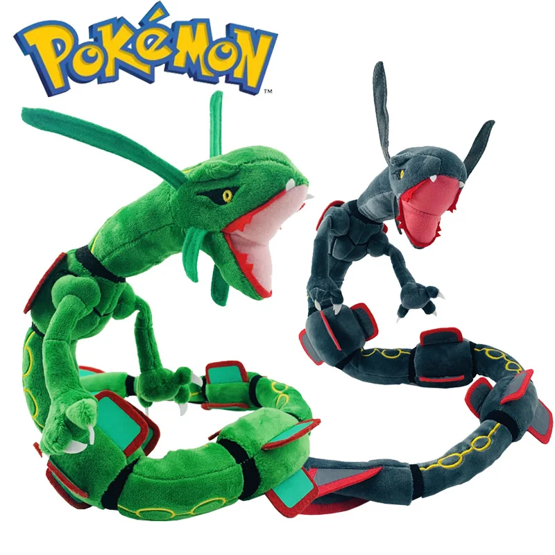Anime Pokemon Kawaii Shiny Rayquaza Peluche Bambola Farcito Figura Giocattolo Animali Di Peluche Di Qualità Grande Regalo Di Compleanno Per I Bambini