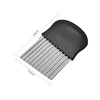 Crinkle Cutter Blade Waffle Fry Cutter Stainless Steel Vegetable Potato Wavy Chopper Knife French Fry Slicer for Carrot Onion 6