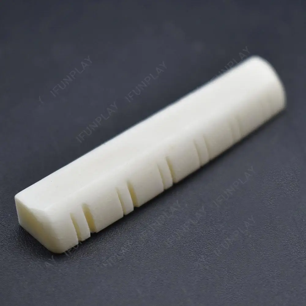 Slotted Real Bone 12 String Guitar Nuts for Acoustic Guitar 49*6*9.2/8.7MM 76*3*13 mm Guitarra Accessories 2Pcs