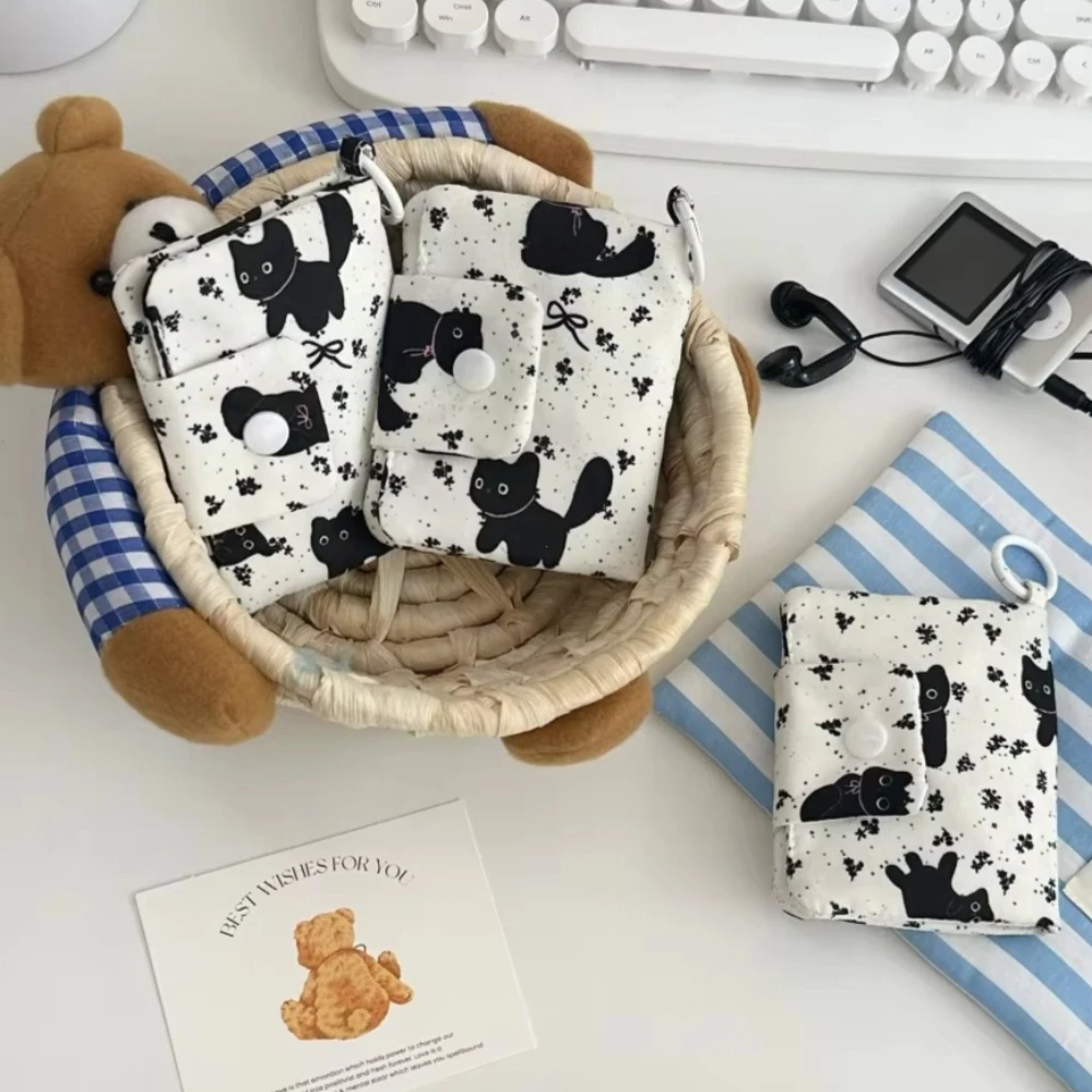 Cute Design Coin Purse Simplicity Style Catoon Pattern Korean Fashion Wallet Portable Size Multi-layer Card Holder For Girls