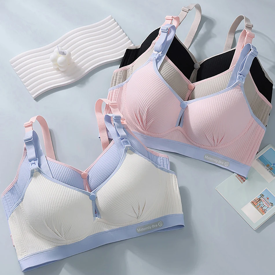 Maternity Nursing Bra No Underwire Front Open Summer Support Cups Bralette Soft Comfort for Pregnant Women Underwear Clothing 3