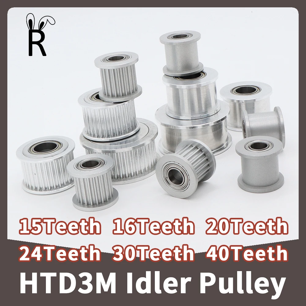 HTD 3M Idler Timing Pulley 15T 20T 24T 30T 40T Bearing Guide