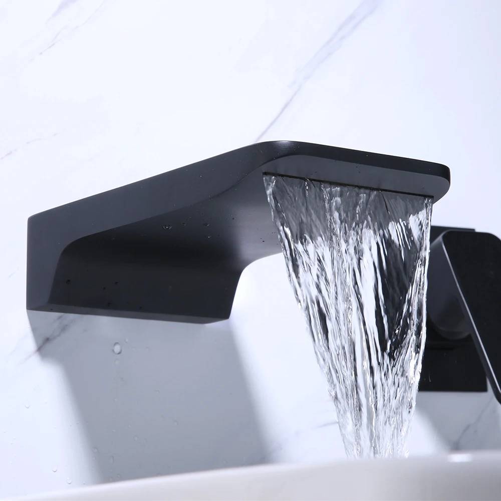 Bathroom Waterfall Basin Mixer Faucet Single Lever Wall Mounted Washing Basin Taps Waterfall Bath Mixer Tap basin faucet bathroom faucet
