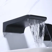 BAKALA Bright Chrome Bathroom Waterfall Basin Mixer Faucet Single Lever Wall Mounted Washing Basin Taps Waterfall Bath Mixer Tap 3