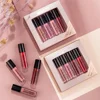 HANDAIYAN Lipstick Gifts Set Sexy 4 Colors Matte Lip Gloss Waterproof Non-stick Cup Natural Lasting Lip Tint Cosmetics Makeup 2