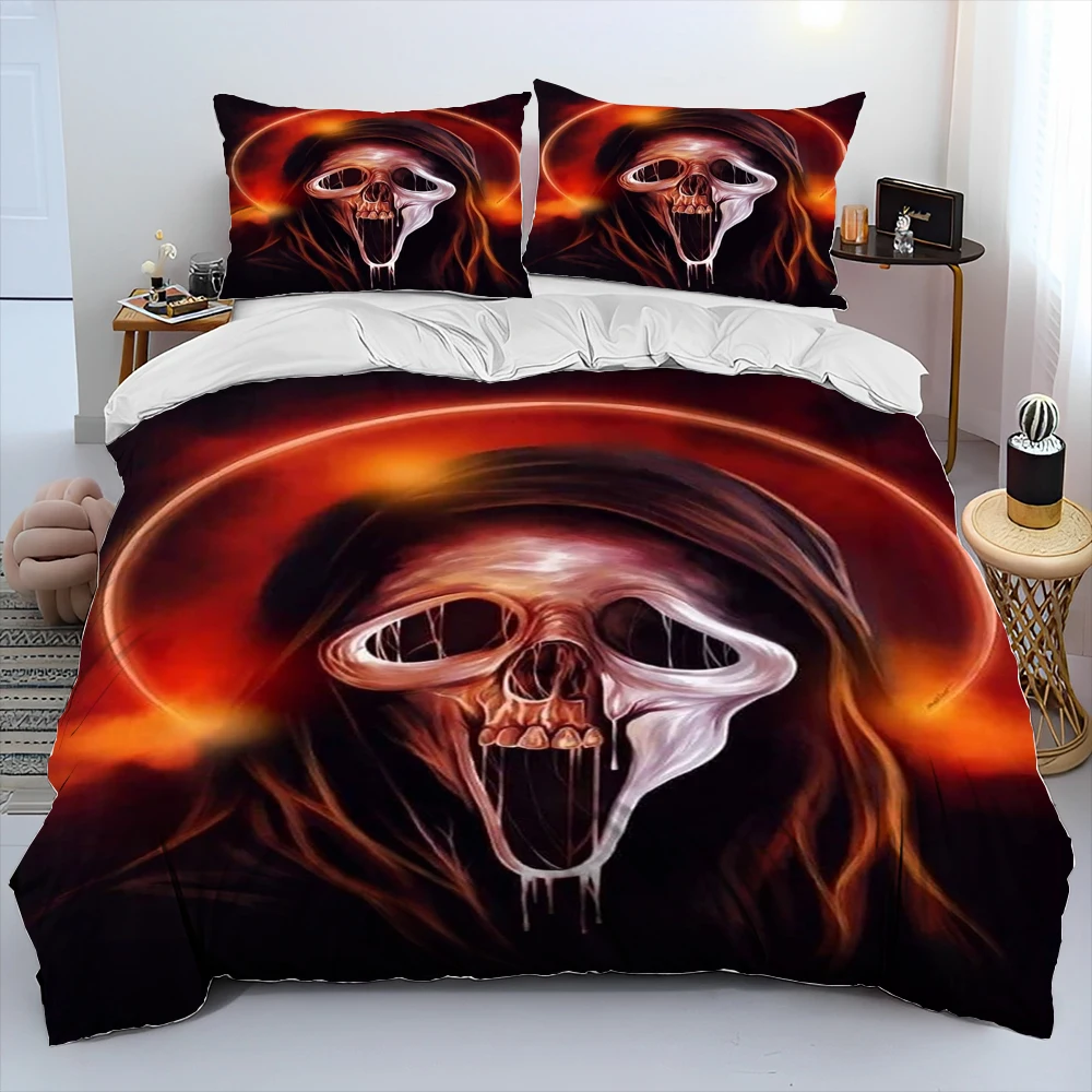 Horror Movie Character Chucky Saw Comforter Bedding Set,Duvet Cover Bed Set Quilt Cover Pillowcase,King Queen Size Bedding Set 6
