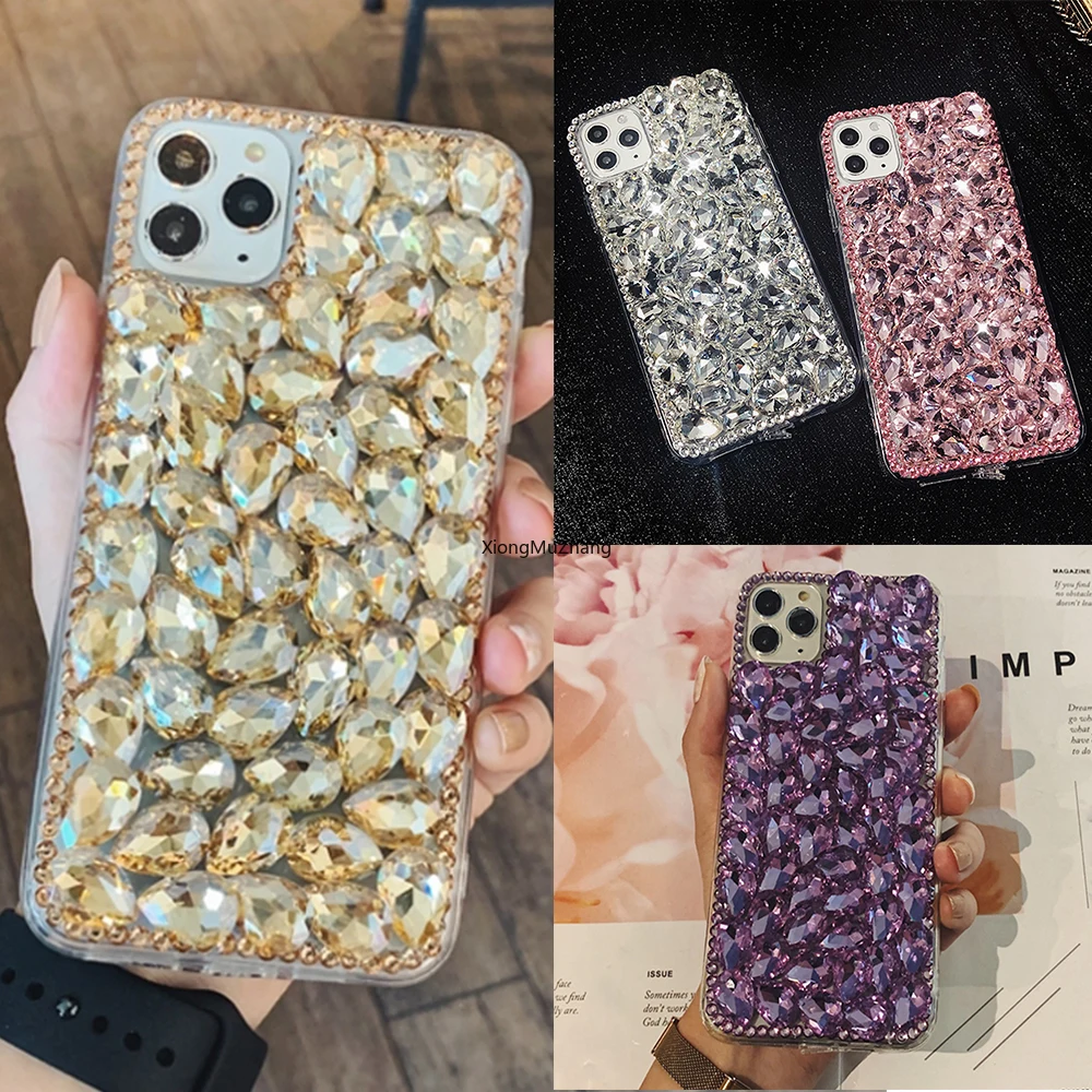 

Bling Crystal Full Diamond Back Cover for Samsung J3 J5 J7 A3 A5 A7 J6 J8 A7 2018 A750 A8 A9 Case Glitter Women Luxury Fashion