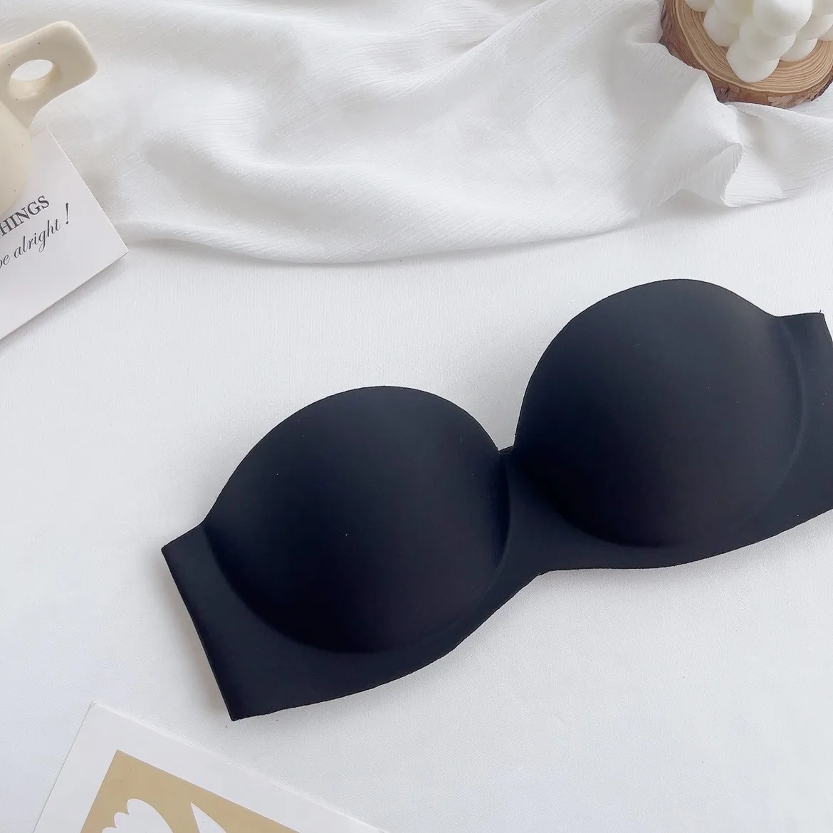 Summer Anti Slip Strapless Invisible Sexy Bra Women's Wedding Dress Beautiful Back Gathering Bra Seamless Comfort Bras Lingerie 5