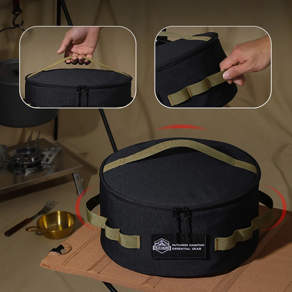 Camping Storage Bag Fall Resistance Tableware Tool Organizer Pot Cookware Holder