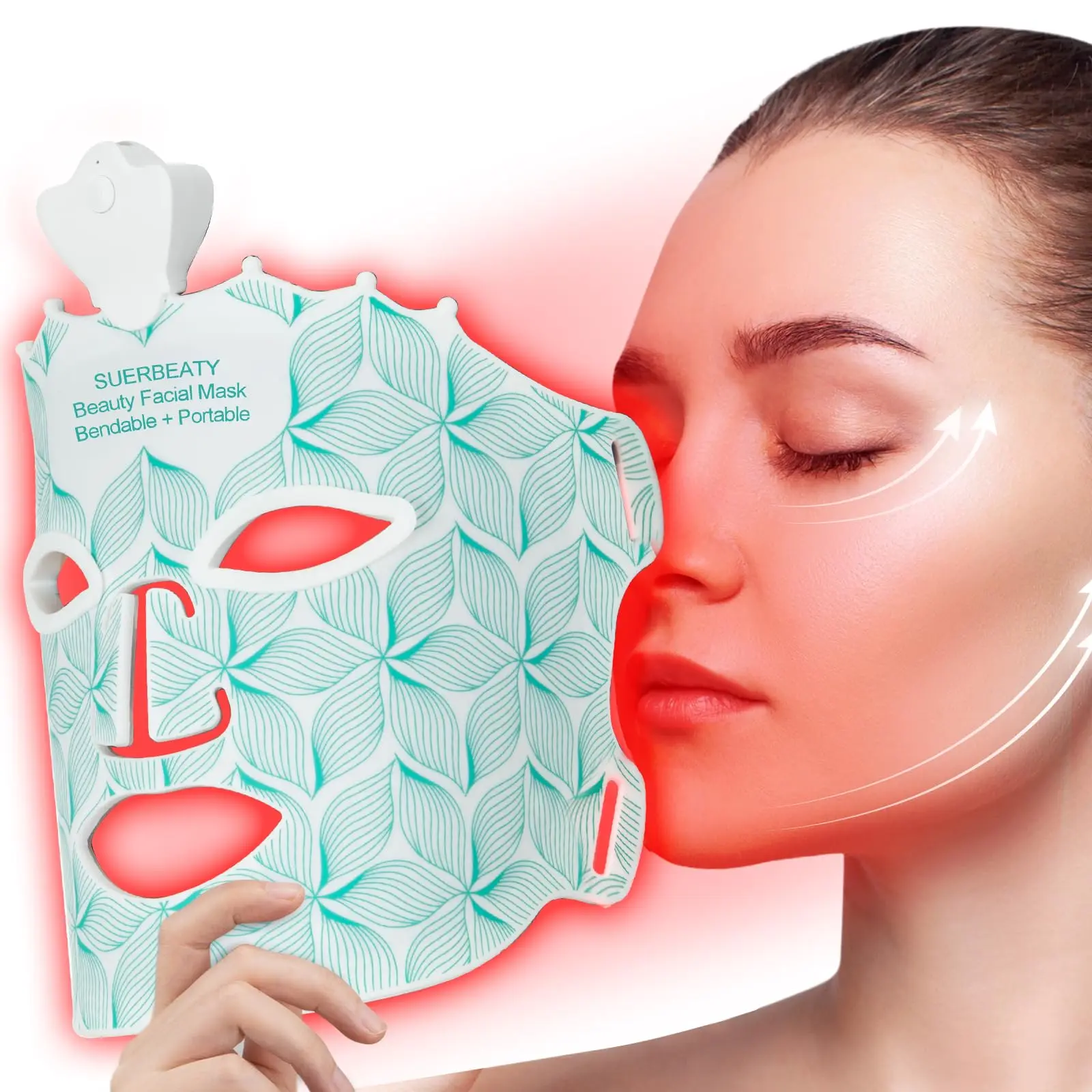 7 Colors Led Light Therapy Facial Mask, Face Light Therapy Mask for Face, Anti-Aging Reduce Wrinkles Infrared Rejuvenation